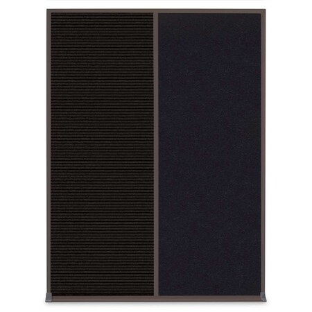 United Visual Products Single Door Radius Corkboard, 36"X36", W UV8002-WHITE-PEARL
